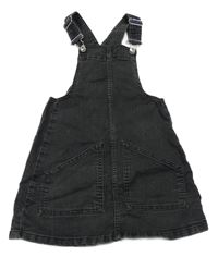 Tmavošedé riflové laclové šaty 