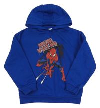 Tmavomodrá mikina s kapucí se Spidermanem Primark