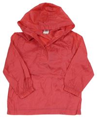 Růžová šusťáková jarní bunda s kapucí George