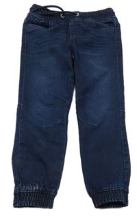 Tmavomodré teplákové cuff slim rifle Denim Co.