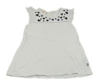 Bílá šatová tunika se srdíčky Liegelind