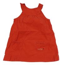 Červené manšestrové laclové šaty C&A