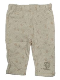 Béžové melírované lehké tepláky s včelkami George