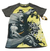 Nové - Šedo-žluté tričko - Batman Primark