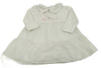 Bílé žebrované šaty s Bambim a tylovou sukní a všitým body Primark