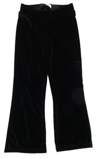 Černé sametové flare legíny River Island