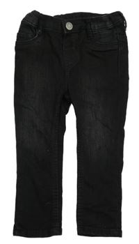 Tmavošedé teplákové skinny rifle H&M