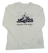 Bílé triko s logem Jack & Jones