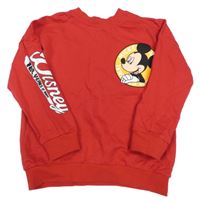 Červená mikina s Mickeym a kamarády 