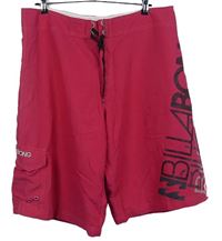 Pánské tmavorůžové plážové kraťasy s logem zn. Billabong vel. 36