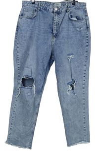 Dámské světlemodré mom rifle s dírami New Look 