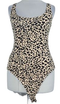 Dámské béžovo-černé vzorované body Miss Selfridge 