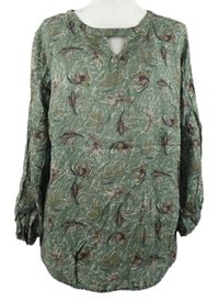 Dámská khaki květovaná halenka zn. Gina  Benotti 