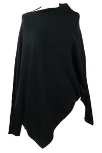 Dámské černé svetrové pončo Bodyflirt 