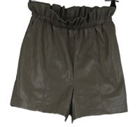 Dámské hnědé koženkové kraťasy Primark 