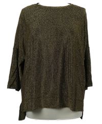 Dámské zlaté třpytivé volné triko M&S