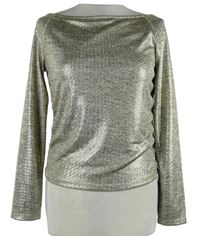 Dámské zlaté úpletové triko Hush 