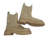 Dámské béžové koženkové chelsea boty H&M vel. 38