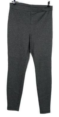 Dámské černo-bílé vzorované legíny Papaya 