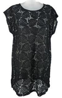 Dámská černá krajková tunika Bonmarché 