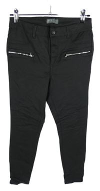 Dámské černé koženkové skinny kalhoty Primark 
