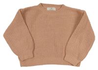 Světlerůžový žinylkový svetr zn. H&M