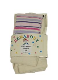 Nové- Béžovo-barevné pruhované punčocháče 