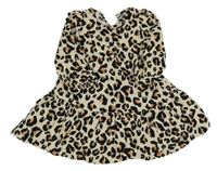 Světlebéžové mušelínové šaty s flíčky F&F