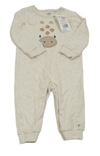 Nové - Světlebéžový overal see žirafou F&F