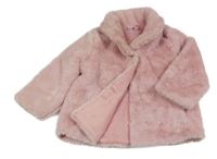 Světlerůžová kožešinová podšitá bunda so cute
