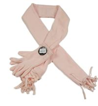 Nové - 2set- světlerůžová fleecová šála+ rukavice