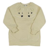 Smetanové teplákovo/huňaté šaty s medvědy H&M