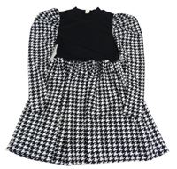 Černo-bílé vzorované šaty Shein