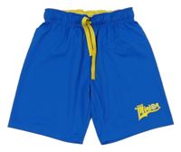 Modré sportovní kraťasy s nápisem H&M