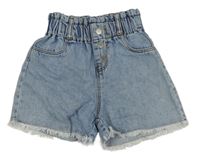 Světlemodré riflové kraťasy ZARA