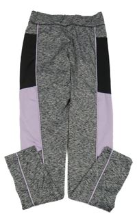 Šedo-fialovo-černé legíny Ergeenomixx