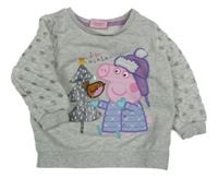 Šedá mikina s Prasátkem Pepou 