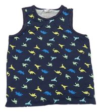 Tmavomodré tílko s dinosaury