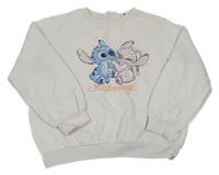 Smetanová mikina se Stitchem a Angel H&M