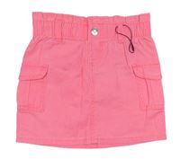 Neonově růžová riflová sukně s kapsami Primark 