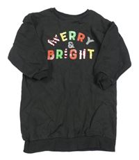 Černé teplákové šaty s nápisem Tu