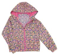 Barevná vzorovaná šusťáková lehká bunda s kapucí Dunnes
