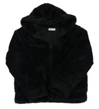 Černá kožešinová podšitá bunda s kapucí H&M