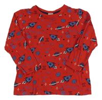 Červené triko s raketou Kiki&Koko