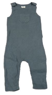 Šedotmavomoré žebrované úpletové laclové kalhoty Mamas&Papas