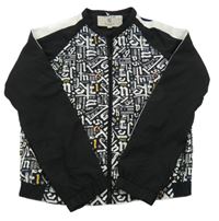 Černo-bílá vzorovaná lehká šusťáková bunda Garcia jeans