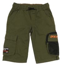 Khaki plátěné kraťasy s kapsami Chapter young