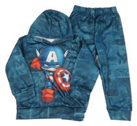 2set - Petrolejová vzorovaná tepláková souprava - Captain America