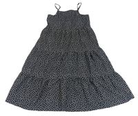 Černé šaty s kytičkami H&M