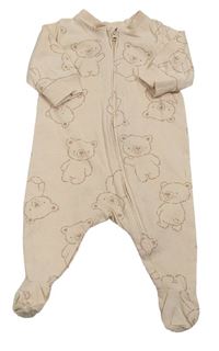 Světlerůžový overal s medvídky H&M